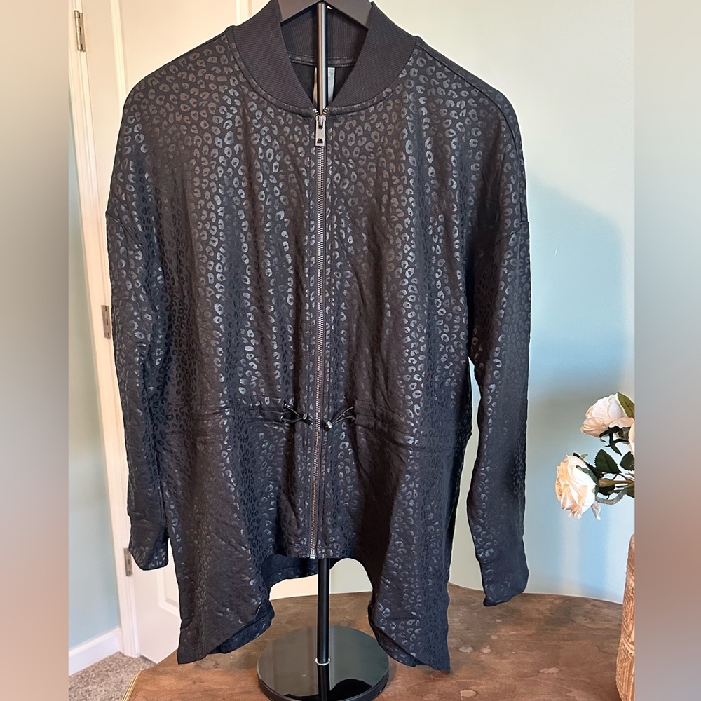 Zuda Black Animal Print Utility Jacket